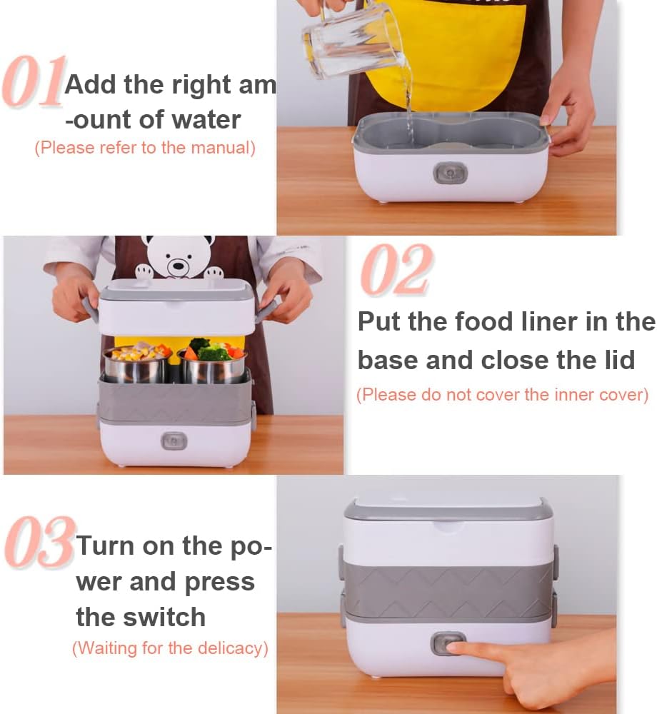 portable self-cooking electric lunch box